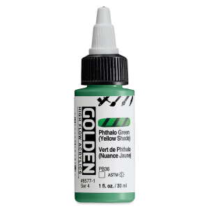 Golden High Flow Sıvı Akrilik Boya 30 Ml Seri 4 Phthalo Green (Yellow Shade) - 3