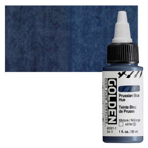 Golden High Flow Sıvı Akrilik Boya 30 Ml Seri 4 Prussian Blue Hue - Golden