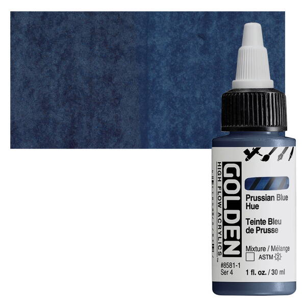 Golden High Flow Sıvı Akrilik Boya 30 Ml Seri 4 Prussian Blue Hue - 1
