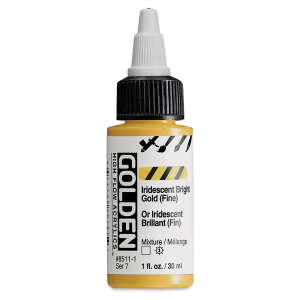Golden High Flow Sıvı Akrilik Boya 30 Ml Seri 7 Iridescent Bright Gold (Fine) - 3