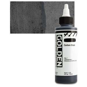Golden High Flow Sıvı Akrilik Boya 118 Ml Seri 1 Carbon Black - 1