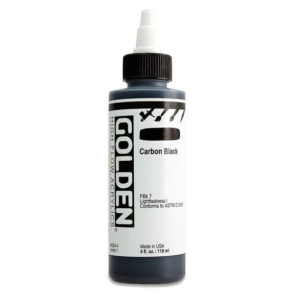 Golden High Flow Sıvı Akrilik Boya 118 Ml Seri 1 Carbon Black - 3