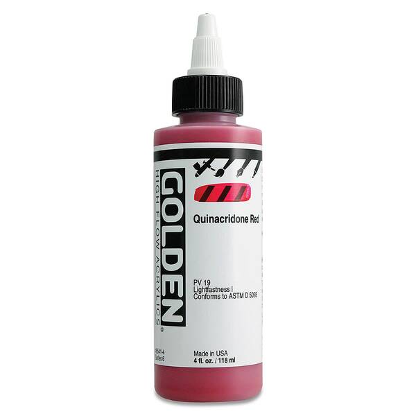 Golden High Flow Sıvı Akrilik Boya 118 Ml Seri 1 Quinacridone Red - 3