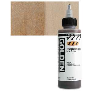 Golden High Flow Sıvı Akrilik Boya 118 Ml Seri 1 Transparent Brown Iron Oxide - 1