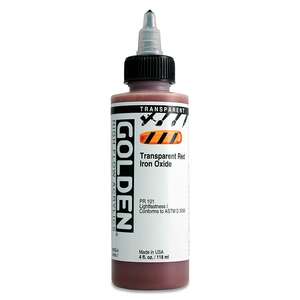 Golden High Flow Sıvı Akrilik Boya 118 Ml Seri 1 Transparent Iron Red Oxide - 3