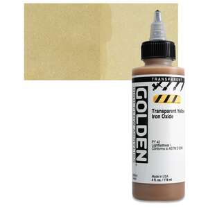 Golden High Flow Sıvı Akrilik Boya 118 Ml Seri 1 Transparent Yellow Iron Oxide - 1