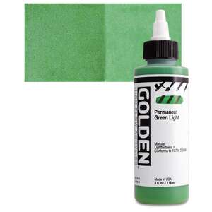 Golden High Flow Sıvı Akrilik Boya 118 Ml Seri 4 Permanent Green Light - 1