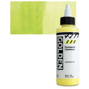 Golden High Flow Sıvı Akrilik Boya 118 Ml Seri 5 Fluorescent Chartreuse - 1