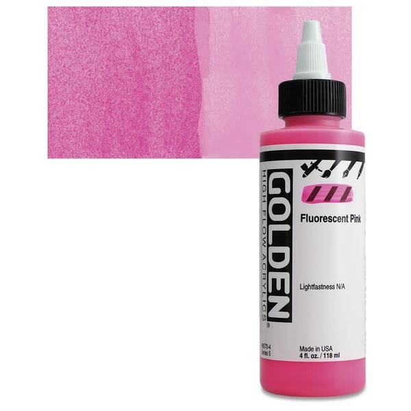 Golden High Flow Sıvı Akrilik Boya 118 Ml Seri 5 Fluorescent Pink - 1