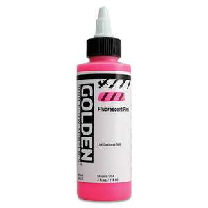 Golden High Flow Sıvı Akrilik Boya 118 Ml Seri 5 Fluorescent Pink - 3