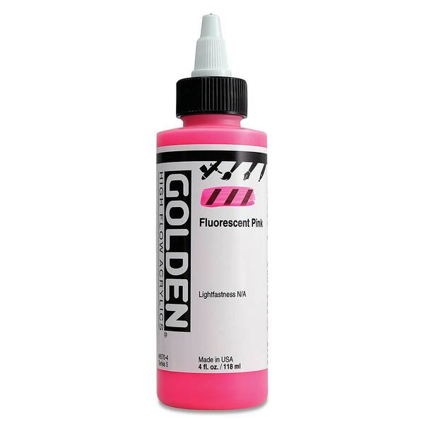 Golden High Flow Sıvı Akrilik Boya 118 Ml Seri 5 Fluorescent Pink - 3