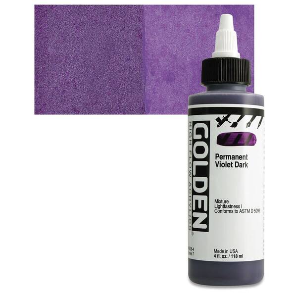 Golden High Flow Sıvı Akrilik Boya 118 Ml Seri 7 Permanent Violet Dark - 1