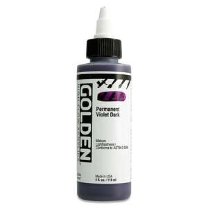 Golden High Flow Sıvı Akrilik Boya 118 Ml Seri 7 Permanent Violet Dark - 3