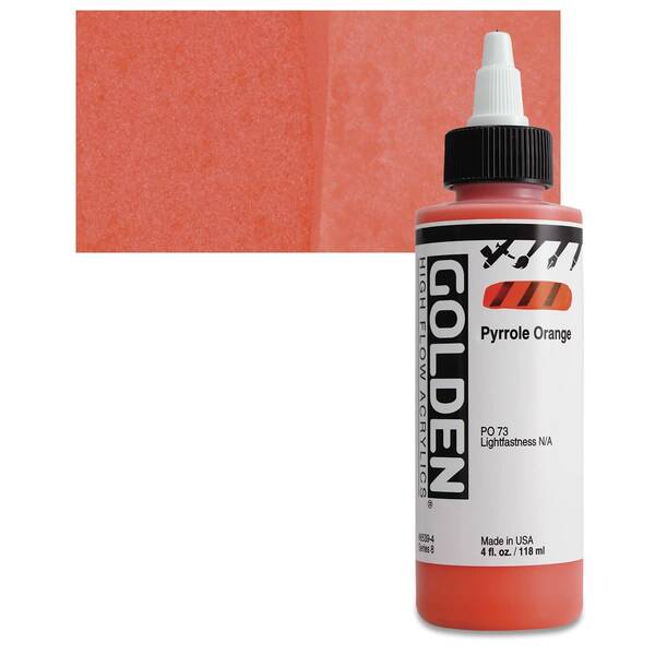 Golden High Flow Sıvı Akrilik Boya 118 Ml Seri 8 Pyrrole Orange - 1