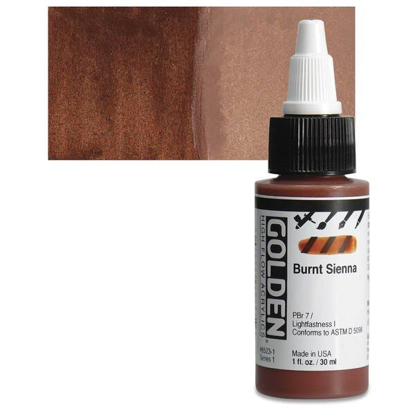 Golden High Flow Sıvı Akrilik Boya 30 Ml Seri 1 Burnt Sienna - 1