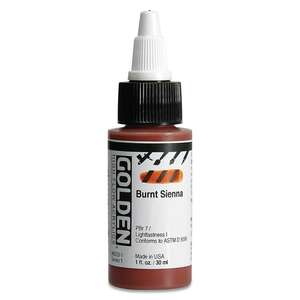 Golden High Flow Sıvı Akrilik Boya 30 Ml Seri 1 Burnt Sienna - 3