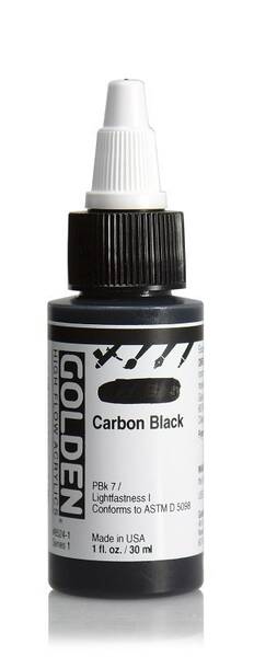 Golden High Flow Sıvı Akrilik Boya 30 Ml Seri 1 Carbon Black - 1