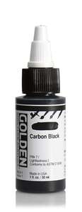 Golden - Golden High Flow Sıvı Akrilik Boya 30 Ml Seri 1 Carbon Black