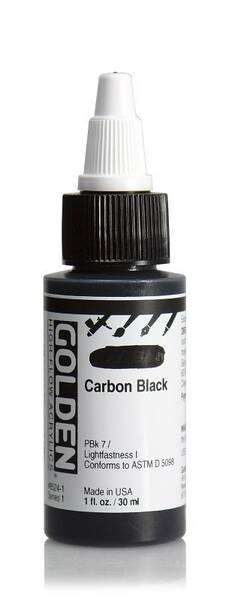 Golden High Flow Sıvı Akrilik Boya 30 Ml Seri 1 Carbon Black