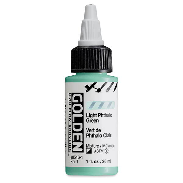 Golden High Flow Sıvı Akrilik Boya 30 Ml Seri 1 Light Phthalo Green - 3