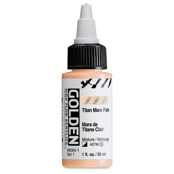 Golden High Flow Sıvı Akrilik Boya 30 Ml Seri 1 Titan Mars Pale - 3