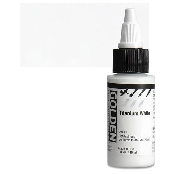 Golden High Flow Sıvı Akrilik Boya 30 Ml Seri 1 Titanium White - 1