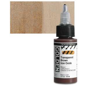 Golden High Flow Sıvı Akrilik Boya 30 Ml Seri 1 Transparent Brown Iron Oxide - 1