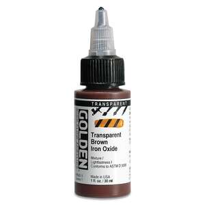 Golden High Flow Sıvı Akrilik Boya 30 Ml Seri 1 Transparent Brown Iron Oxide - 3