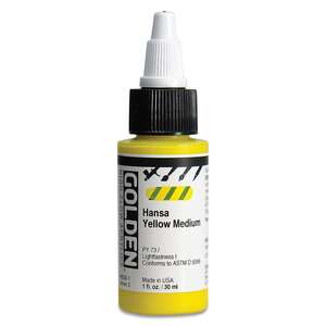 Golden High Flow Sıvı Akrilik Boya 30 Ml Seri 1 Transparent Hansa Yellow Medium - 3