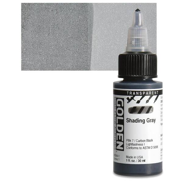 Golden High Flow Sıvı Akrilik Boya 30 Ml Seri 1 Transparent Shading Gray - 1