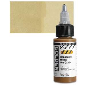 Golden High Flow Sıvı Akrilik Boya 30 Ml Seri 1 Transparent Yellow Iron Oxide - 1