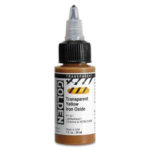 Golden High Flow Sıvı Akrilik Boya 30 Ml Seri 1 Transparent Yellow Iron Oxide - 3