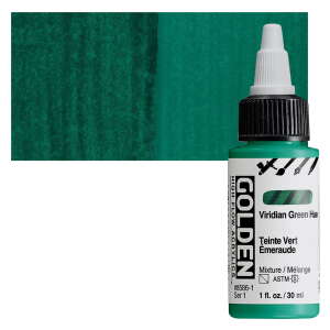 Golden High Flow Sıvı Akrilik Boya 30 Ml Seri 1 Viridian Green Hue - Golden