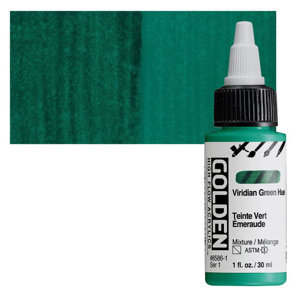 Golden High Flow Sıvı Akrilik Boya 30 Ml Seri 1 Viridian Green Hue - 1