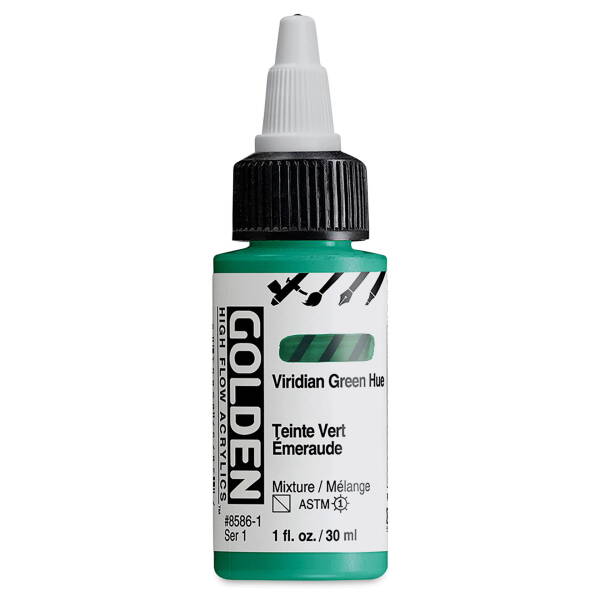 Golden High Flow Sıvı Akrilik Boya 30 Ml Seri 1 Viridian Green Hue - 3