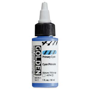 Golden High Flow Sıvı Akrilik Boya 30 Ml Seri 2 Primary Cyan - 3