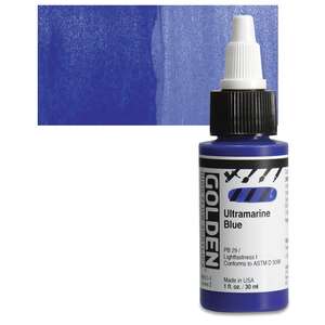 Golden High Flow Sıvı Akrilik Boya 30 Ml Seri 2 Ultramarine Blue - 1