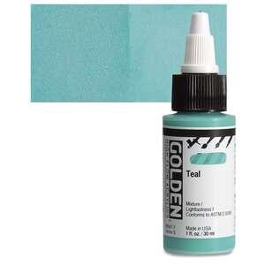 Golden High Flow Sıvı Akrilik Boya 30 Ml Seri 3 Teal - 1