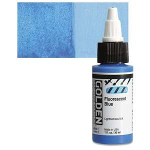 Golden High Flow Sıvı Akrilik Boya 30 Ml Seri 5 Fluorescent Blue - 1