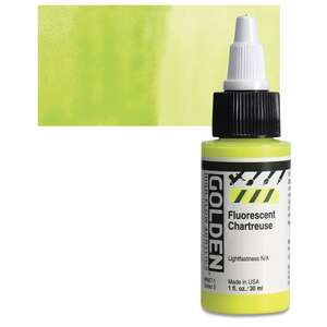 Golden High Flow Sıvı Akrilik Boya 30 Ml Seri 5 Fluorescent Chartreuse - 1