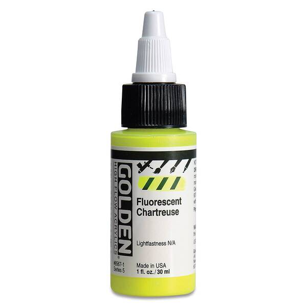 Golden High Flow Sıvı Akrilik Boya 30 Ml Seri 5 Fluorescent Chartreuse - 3