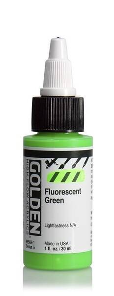 Golden High Flow Sıvı Akrilik Boya 30 Ml Seri 5 Fluorescent Green - 1