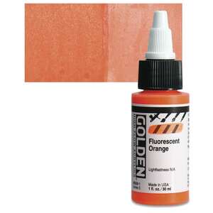 Golden High Flow Sıvı Akrilik Boya 30 Ml Seri 5 Fluorescent Orange - 1