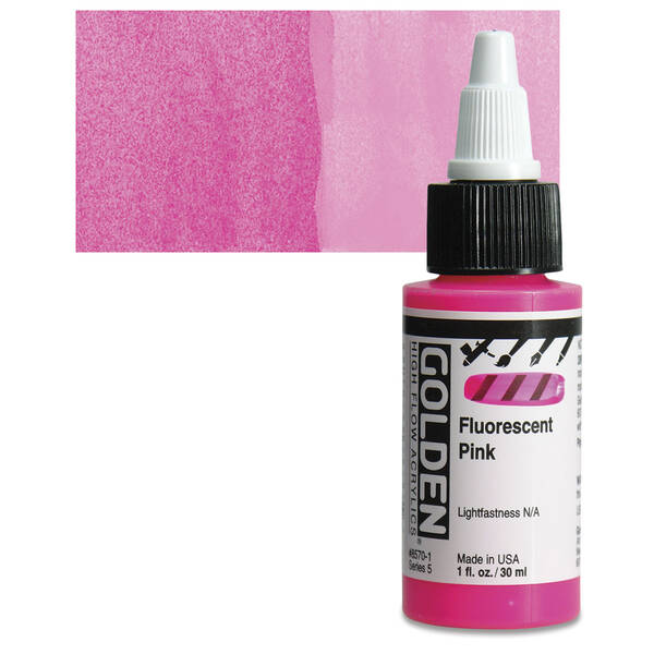 Golden High Flow Sıvı Akrilik Boya 30 Ml Seri 5 Fluorescent Pink - 1