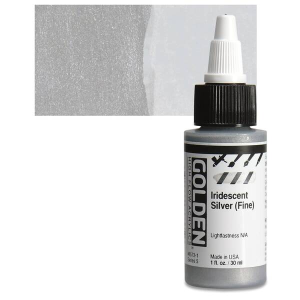 Golden High Flow Sıvı Akrilik Boya 30 Ml Seri 5 Iridescent Silver - 1