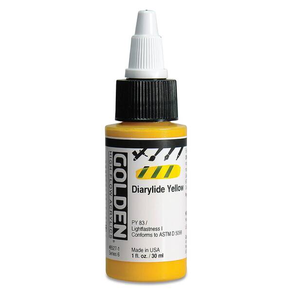 Golden High Flow Sıvı Akrilik Boya 30 Ml Seri 6 Diarylide Yellow - 3