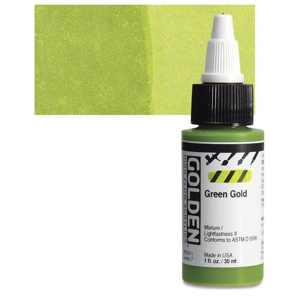 Golden High Flow Sıvı Akrilik Boya 30 Ml Seri 7 Green Gold - 1