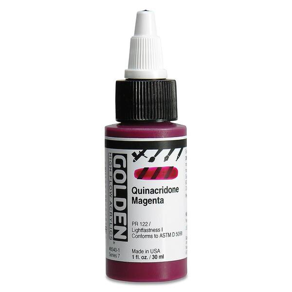 Golden High Flow Sıvı Akrilik Boya 30 Ml Seri 7 Quinacridone Magenta - 3