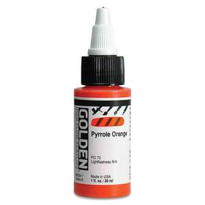 Golden High Flow Sıvı Akrilik Boya 30 Ml Seri 8 Pyrrole Orange - 3