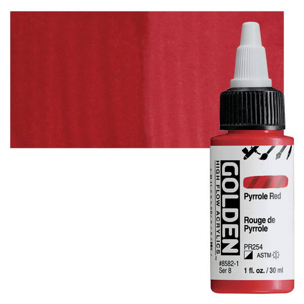 Golden High Flow Sıvı Akrilik Boya 30 Ml Seri 8 Pyrrole Red - 1